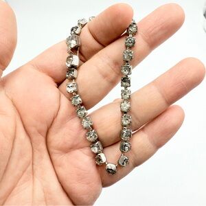 Classic Vintage Silver-Tone Crystal Bracelet – CZ Rhinestones Timeless Style